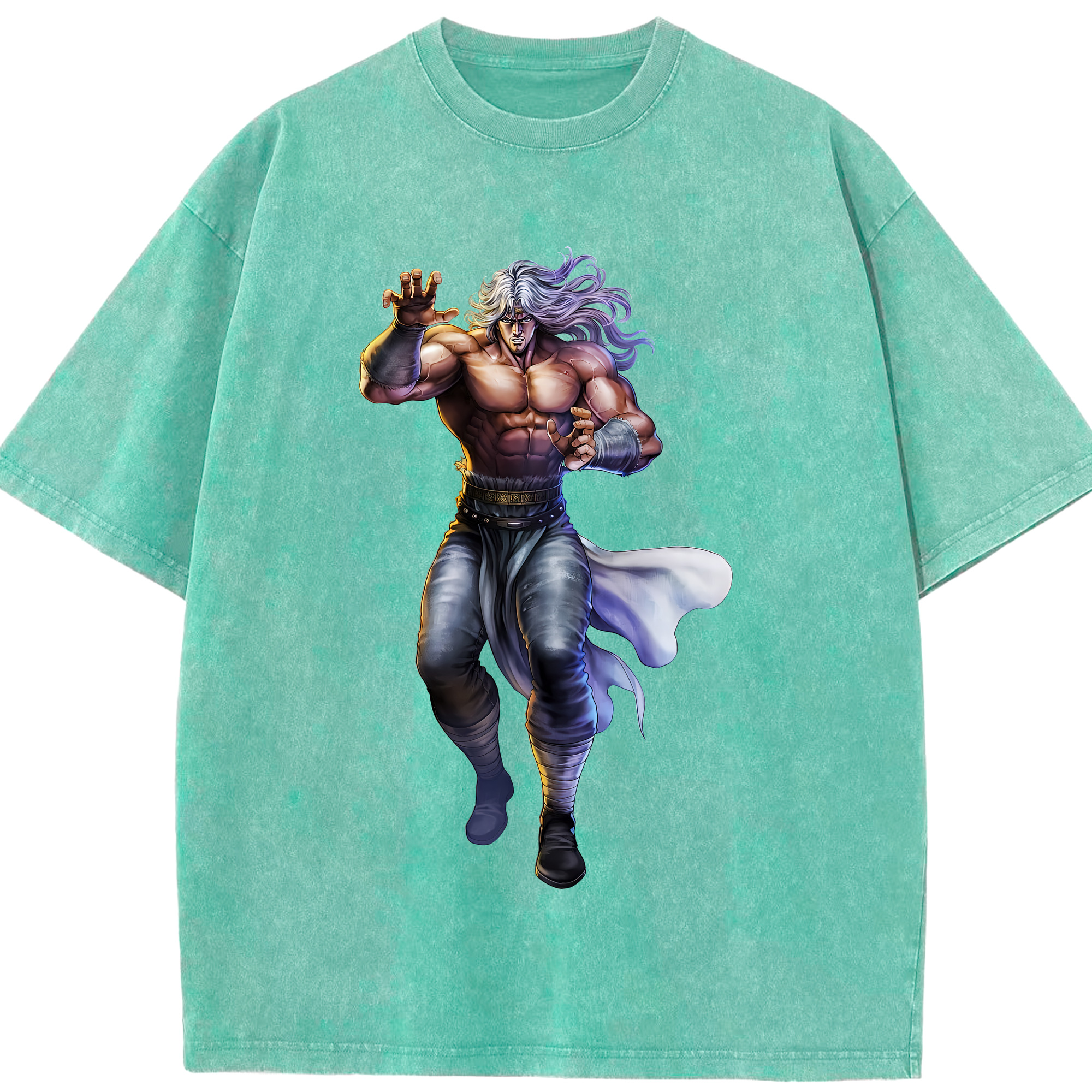 （画像用） 北斗の拳 Fist of the North Star 綿100% ヴィンテージ風 半袖Tシャツ（フロントプリント）